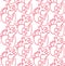 Human heart seamless pattern. Vector icons on the wight background. Medicine cartoon doodle icons