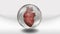 Human heart in sphere