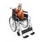 Human Heart on Wheelchair Illustration