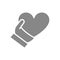 Human holding heart gray icon. Share a donate, charity, like symbol