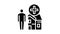 human and house for rent glyph icon animation