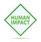 Human Impact modern abstract green diamond button