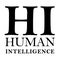 Human intelligence typographic concept design