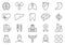 Human Internal Organs Line Icon Set. Medicals Linear Pictogram. Emergency Healthcare Outline Icon. Pharmacy Medical