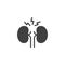 Human kidney pain vector icon