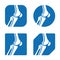 Human knee joint icons