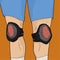 Human Legs with Knee Pads