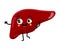 Human liver cute cartoon character