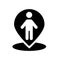 Human Location icon. Trendy Human Location logo concept on white