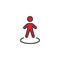 Human location position filled outline icon