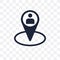 Human Location transparent icon. Human Location symbol design fr