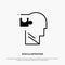 Human, Logical, Mind, Puzzle, Solution solid Glyph Icon vector