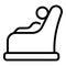Human lounge icon, outline style