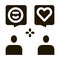 Human Lovely Talk Icon Vector Glyph Illustration