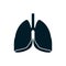 Human lung icon illustration vector