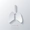 Human lung icon. Medical background. Health care.