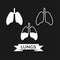 Human Lung Icons Set