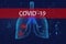 Human lungs with corona virus COVID-19