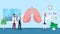 Human lungs health care checkup analysis identifying by doctor people on the hospital - 