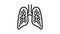 Human lungs icon animation