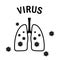 Human Lungs Icon. viral infection. coronavirus