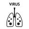 Human Lungs Icon. viral infection. coronavirus