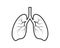 human lungs logo icon vector illustration design