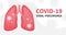 Human lungs and viral pneumonia covid coronavirus