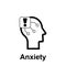 Human mind, anxiety icon. Element of human mind icon for mobile concept and web apps. Thin line Human mind, anxiety icon can be