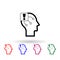 Human mind, anxiety multi color icon. Simple thin line, outline vector of human mind icons for ui and ux, website or mobile