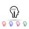 Human mind, creative multi color icon. Simple thin line, outline vector of human mind icons for ui and ux, website or mobile