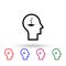 Human mind, growth multi color icon. Simple thin line, outline vector of human mind icons for ui and ux, website or mobile