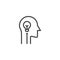 Human mind line icon