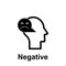 Human mind, negative icon. Element of human mind icon for mobile concept and web apps. Thin line Human mind, negative icon can be