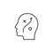 Human minds, head,planing icon. Simple thin line, outline vector of Business management icons for UI and UX, website or
