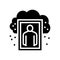 human missed and nostalgia glyph icon vector illustration