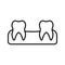 Human Missing Teeth Linear Pictogram. Tooth Lose Line Icon. Lost Baby Teeth. Stomatology Problem. Dentistry Outline