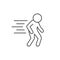 Human movement line outline icon