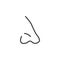 Human nose line icon