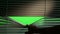 Human opens horizontally jalousie blinds. Green screen