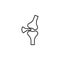 Human organ bones joint outline icon. Signs and symbols can be used for web, logo, mobile app, UI, UX