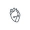 Human organ heart icon line design