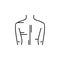 Human organ men back outline icon. Signs and symbols can be used for web, logo, mobile app, UI, UX