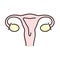 Human organ uterus flat icon, vector illustration