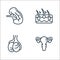 Human organs line icons. linear set. quality vector line set such as ovary, testicles, epidermis