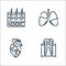 human organs line icons. linear set. quality vector line set such as tooth, heart, lungs