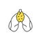 Human organs thymus color line icon. Pictogram for web page, mobile app