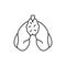 Human organs thymus color line icon. Pictogram for web page, mobile app