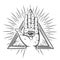 Human Palm with All seeing Eye of Providence Esoteric Tattoo