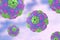 Human Parechovirus on colorful background